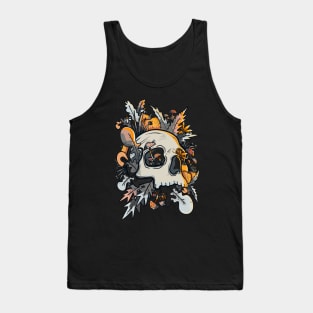 Mushrooms and the skull Tank Top